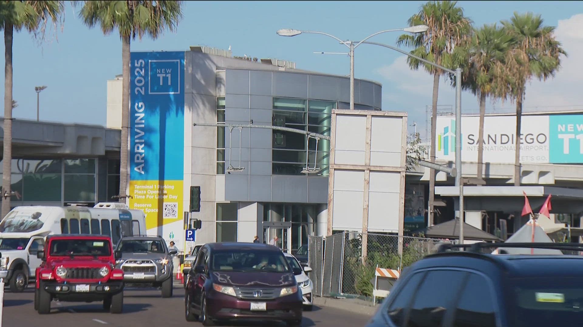 The five-story T1 Parking Plaza is opening in two stages, with this first stage more than doubling the number of spaces available in the previous Terminal 1 lot.