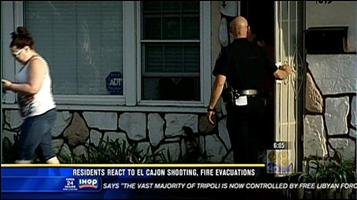 Residents react to El Cajon shooting, fire evacuations