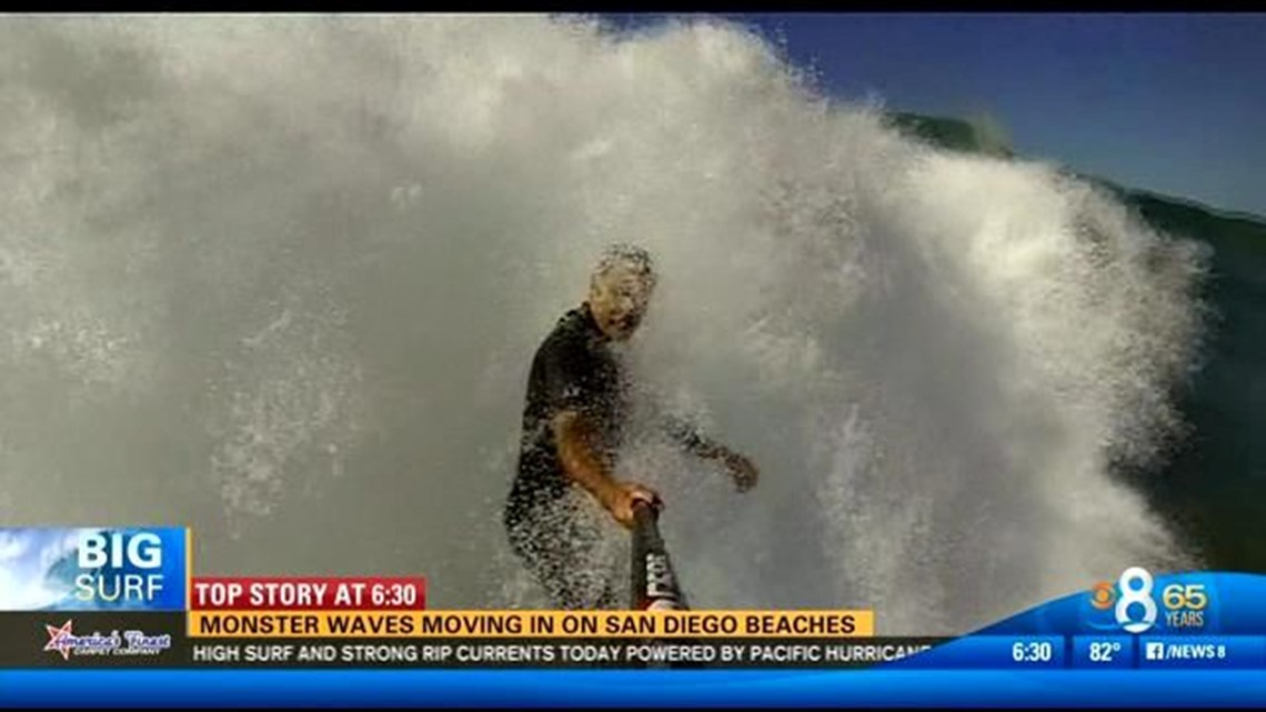 Big waves hit San Diego beaches