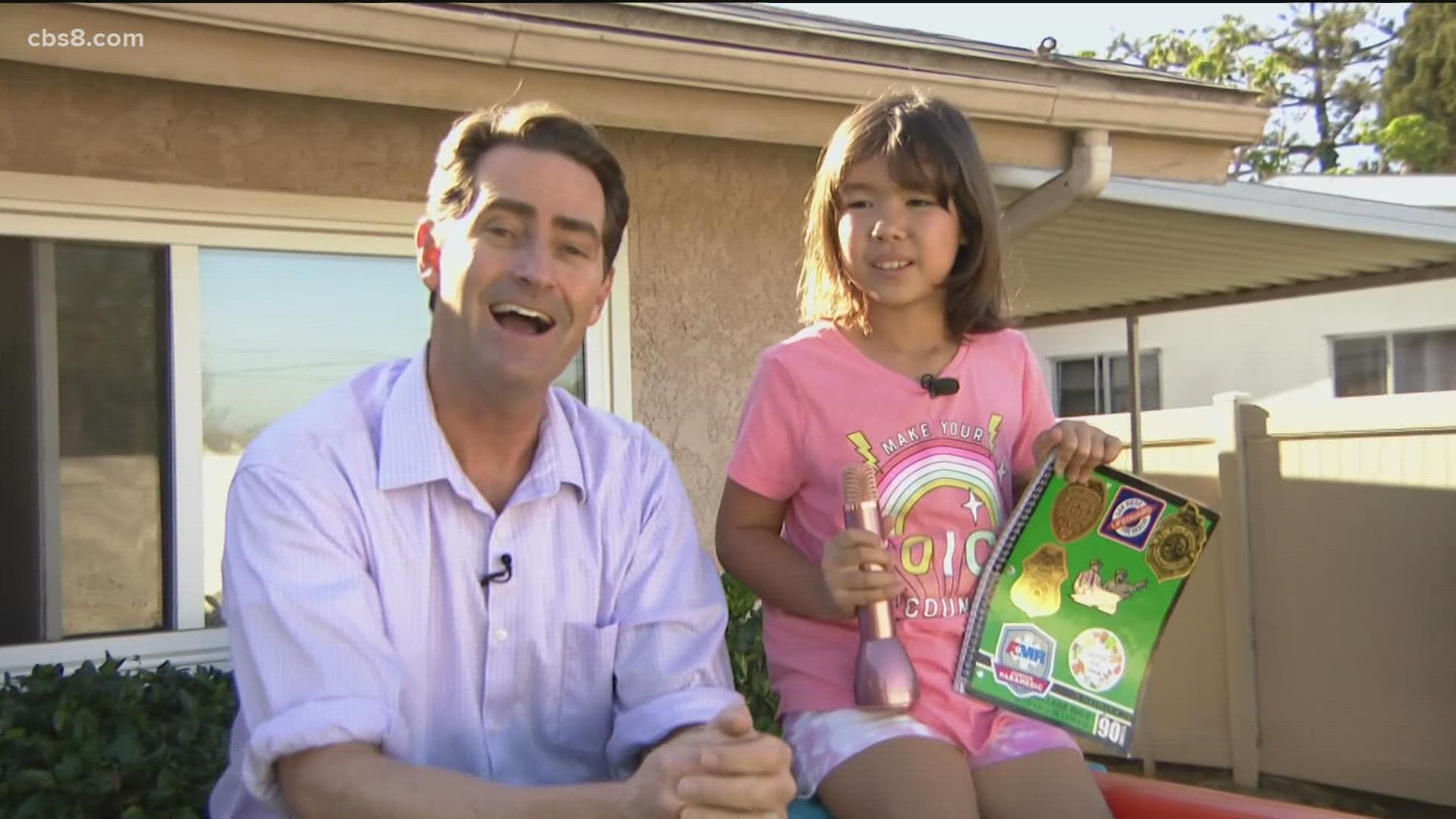 A fourth-grader from Clairemont may just be the next Barbara Walters.