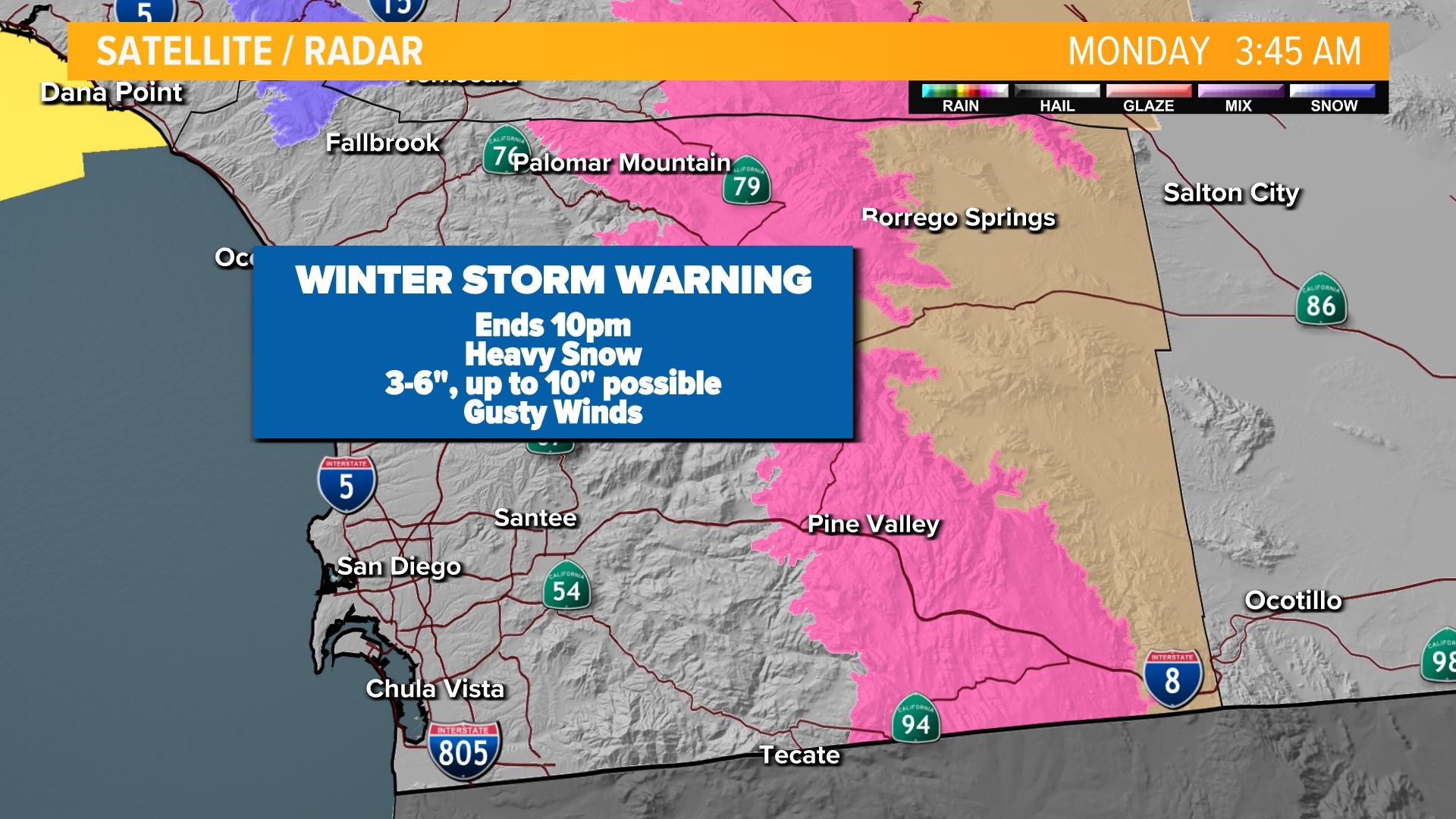 4 San Diego County school districts closed Monday due to weather | cbs8.com