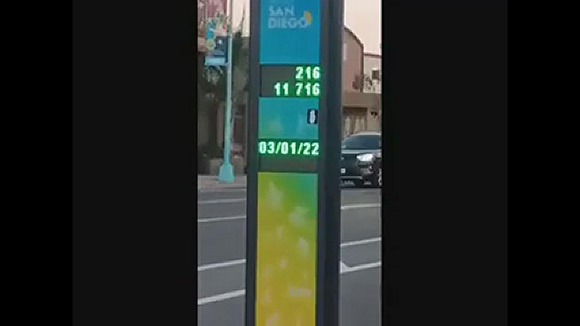 Cell video showing counter tick up without bikes around