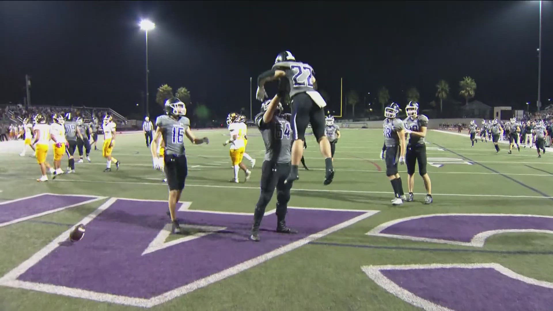 Carlsbad Lancers hosted El Camino Wildcats, and the home team remains undefeated (31-3).