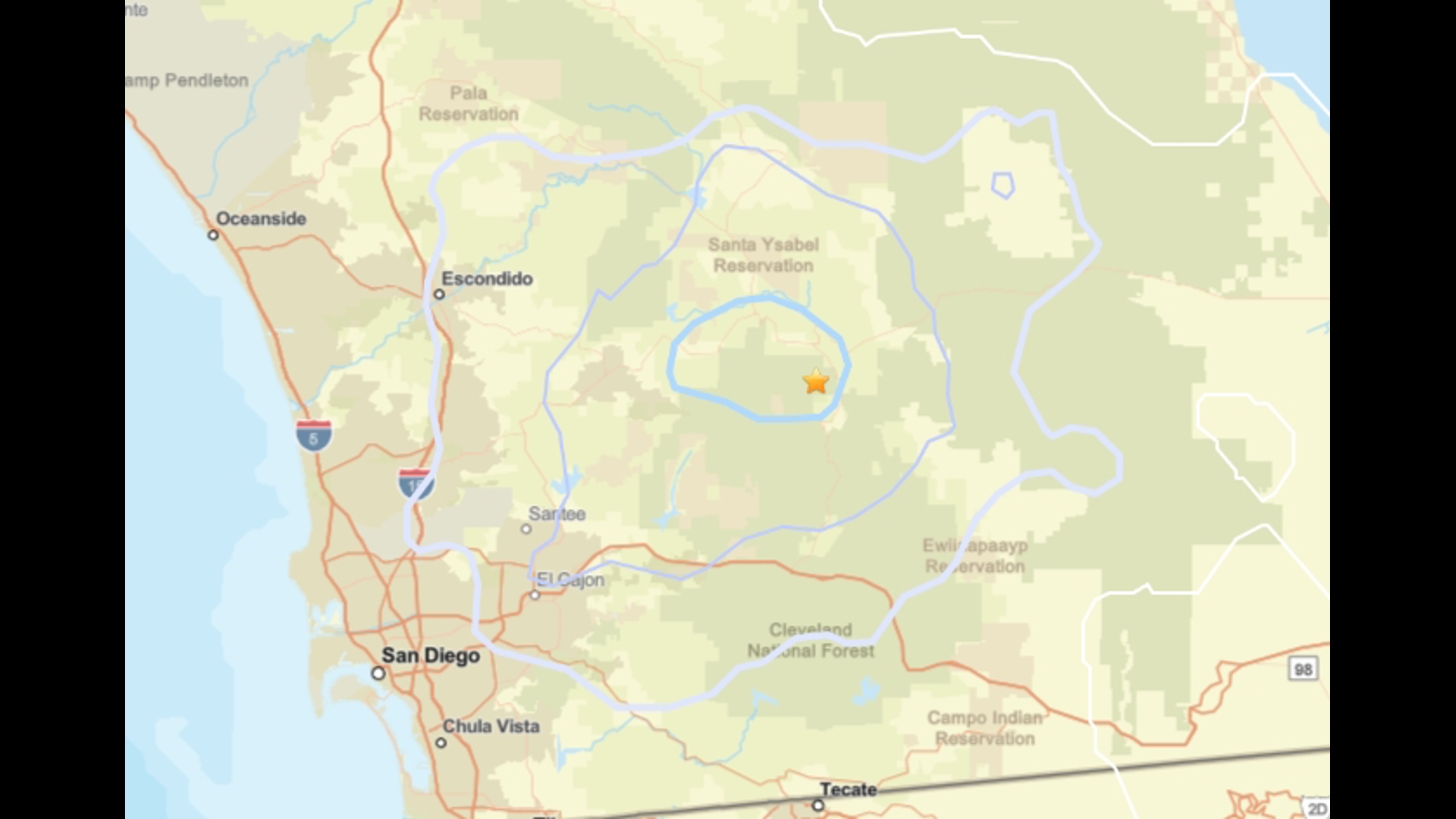 Earthquake san diego foreshock