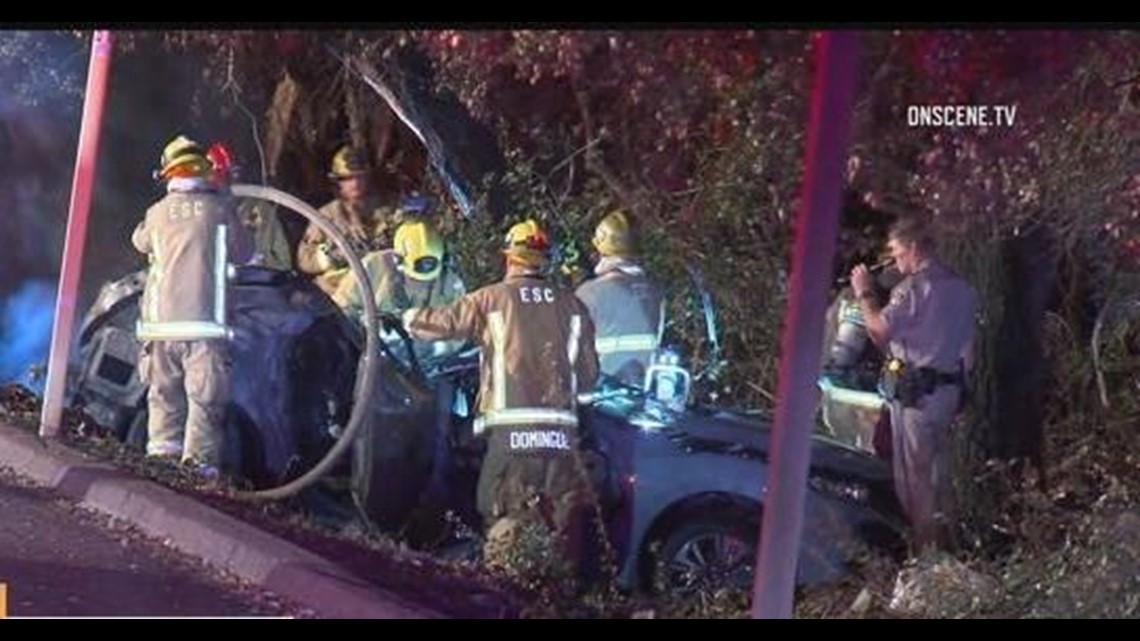 Update Driver suffers burns to 80 percent of body after Escondido