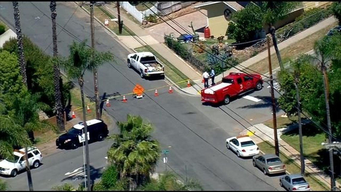 Large Gas Line Break Broken gas line prompts evacuations in La Mesa | cbs8.com