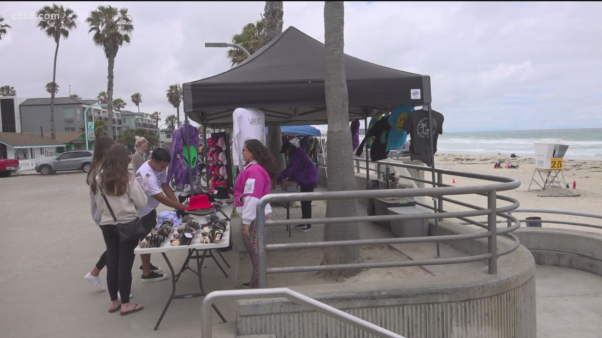 Controversy over vendor sales along boardwalk in Pacific Beach