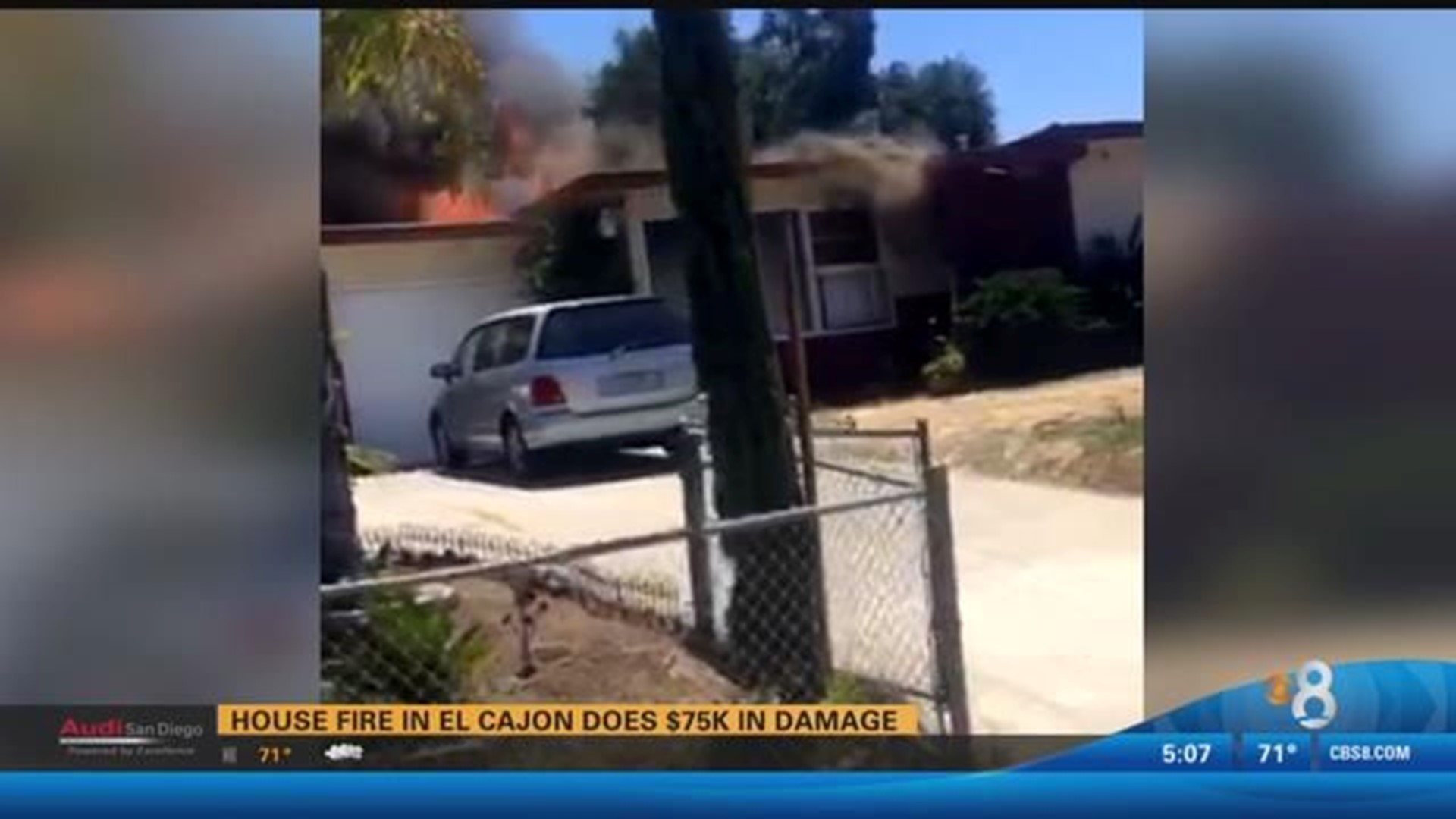 House fire in El Cajon does 75,000 in damage