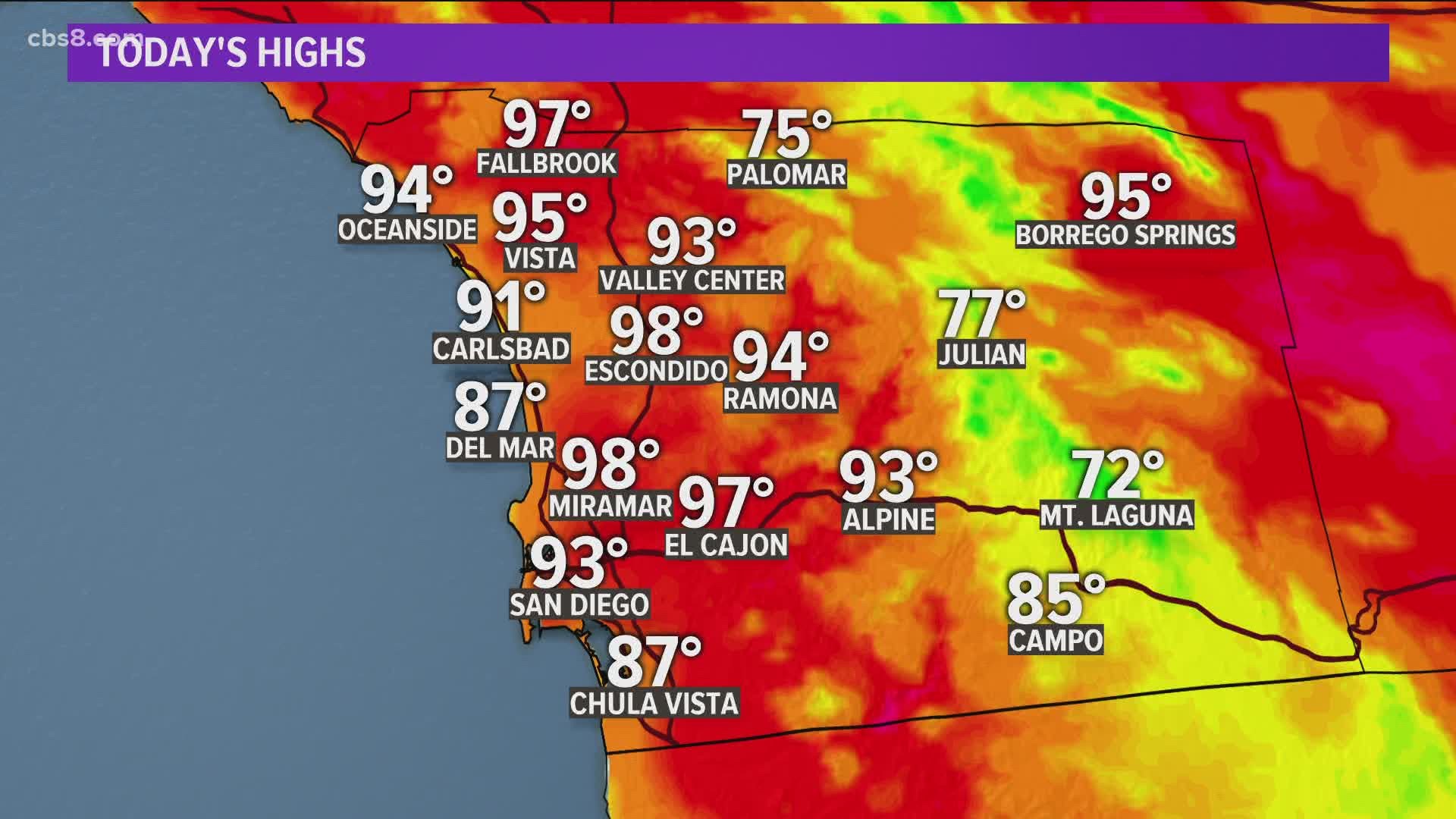 Heat wave brings record breaking heat to San Diego region