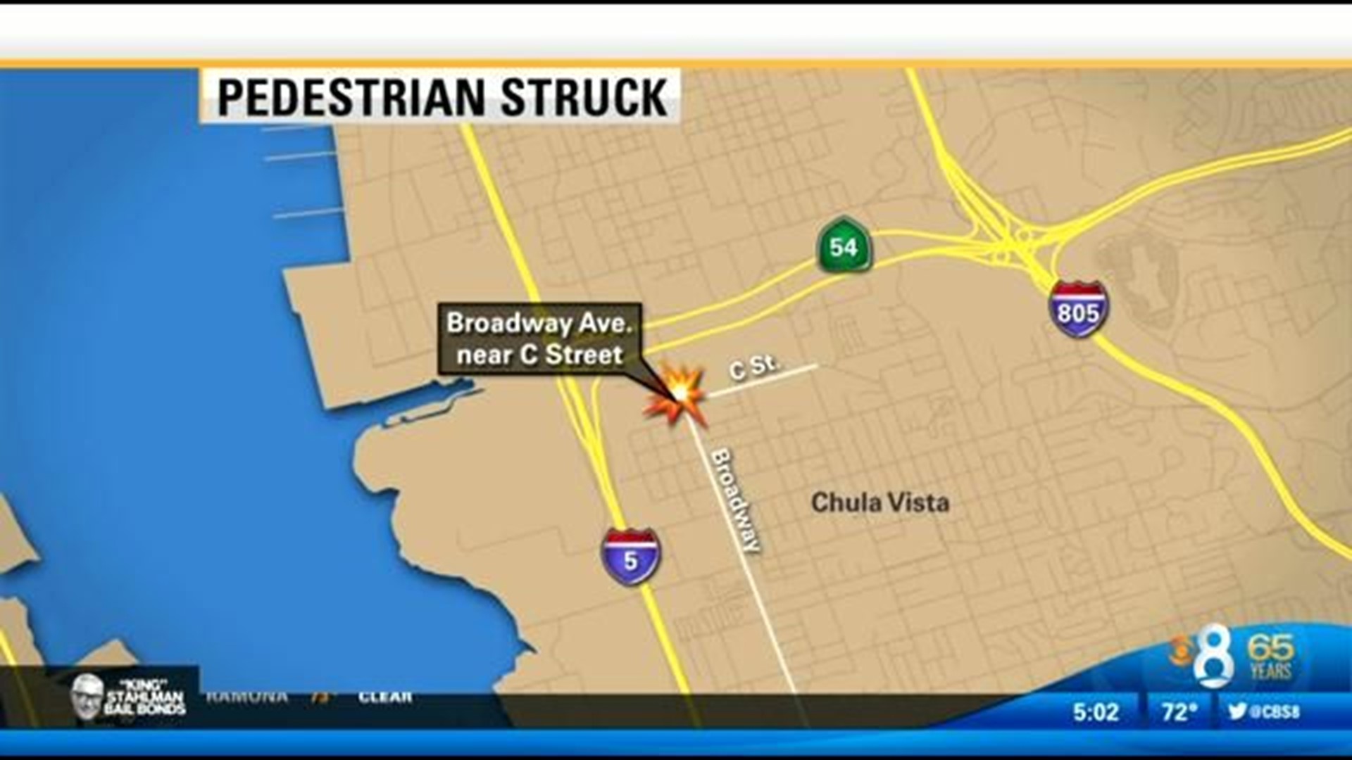Woman struck by vehicle in Chula Vista | cbs8.com