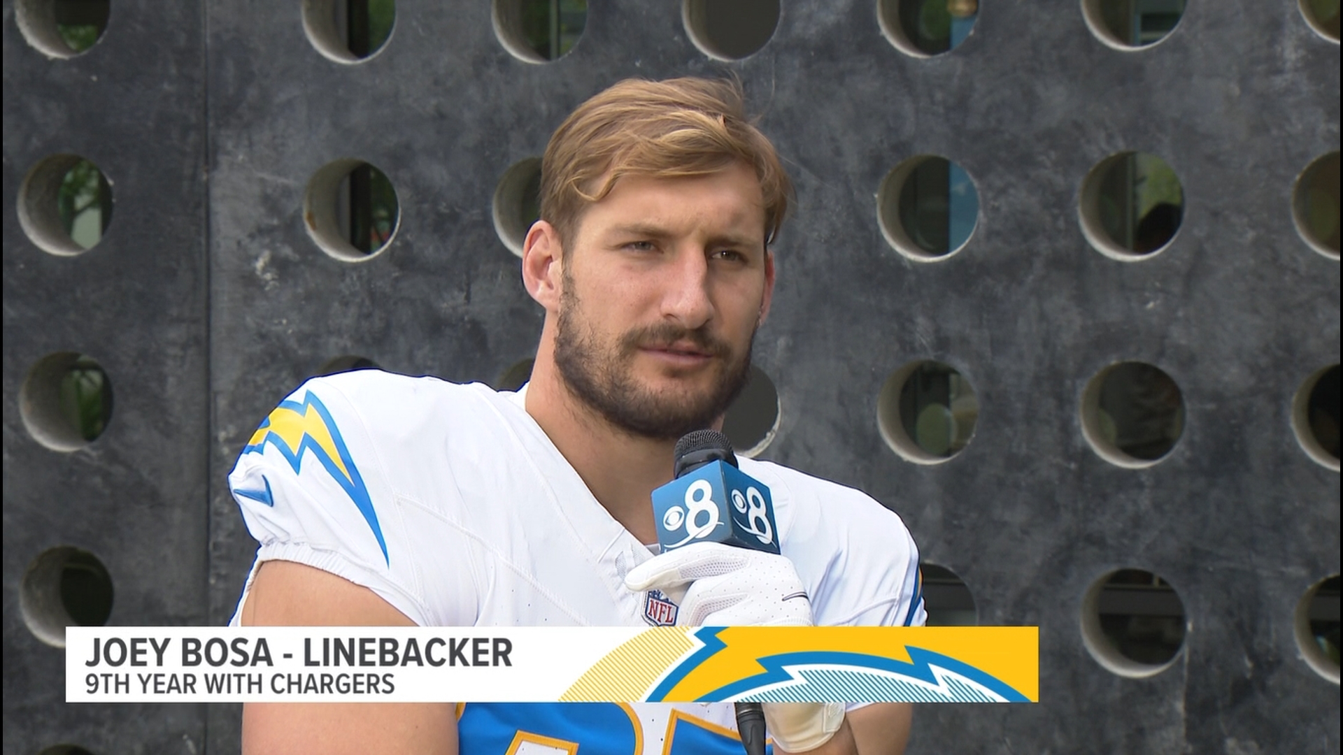 One of the last remaining San Diego Chargers on the roster, Joey Bosa enters his 9th season with the Bolts.