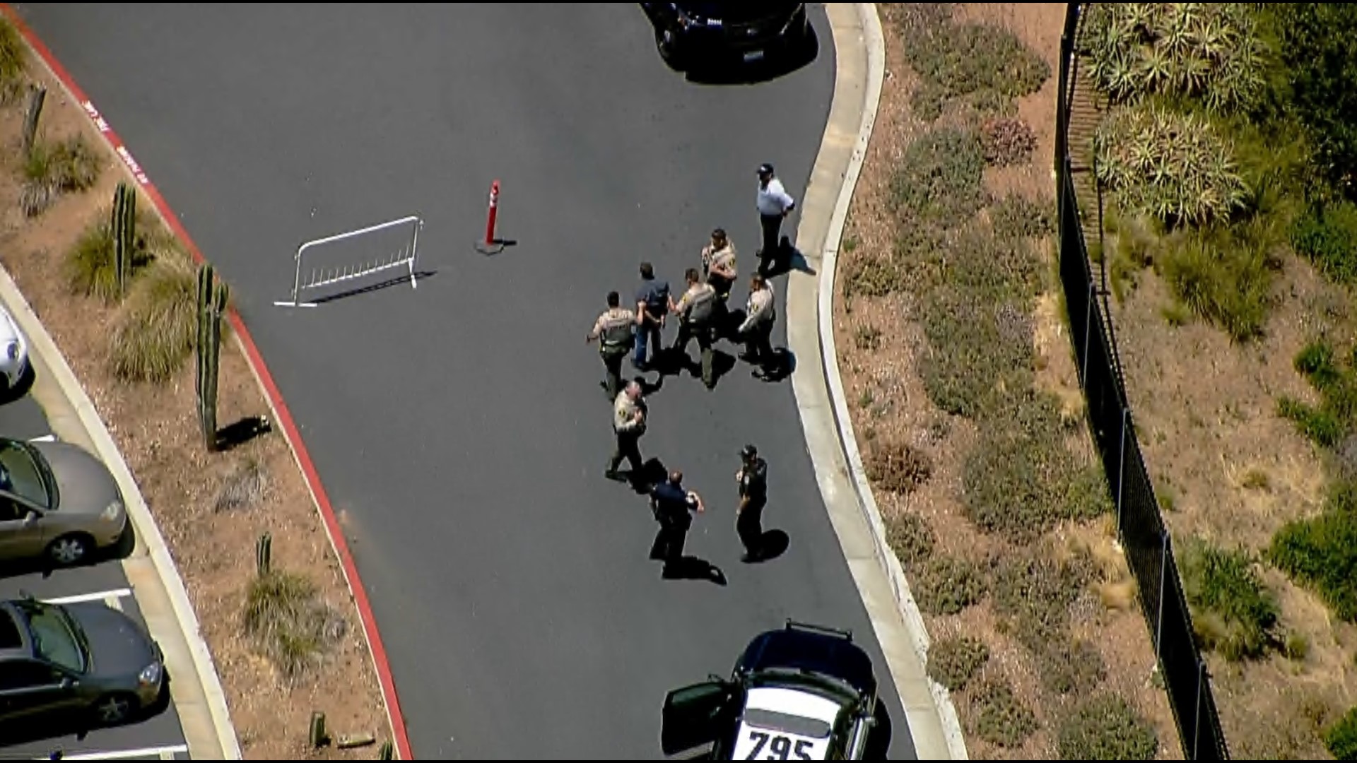 San Diego Sheriff’s Department deputies were in pursuit of a vehicle in North County San Diego Monday.