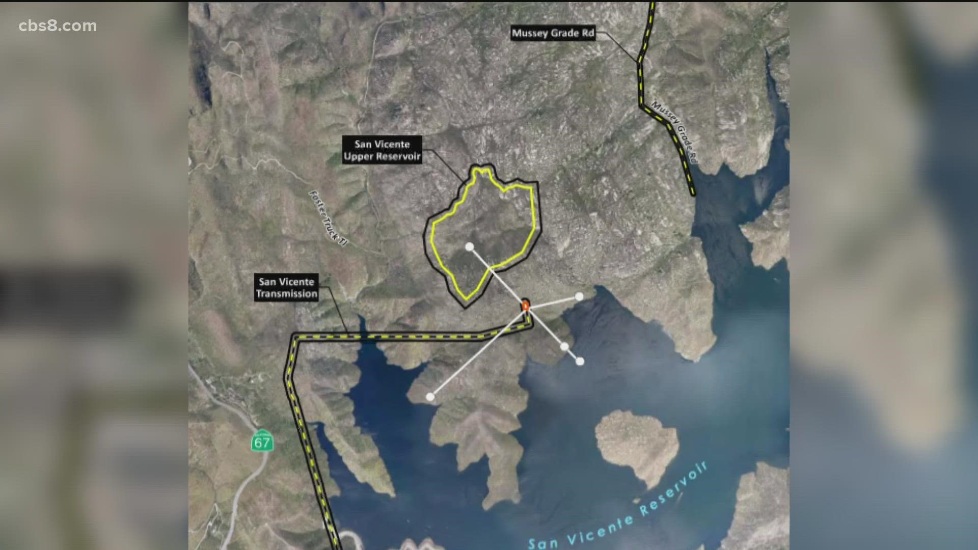 The proposed hydro energy storage facility at the San Vicente Reservoir could generate enough energy for about 135,000 households.