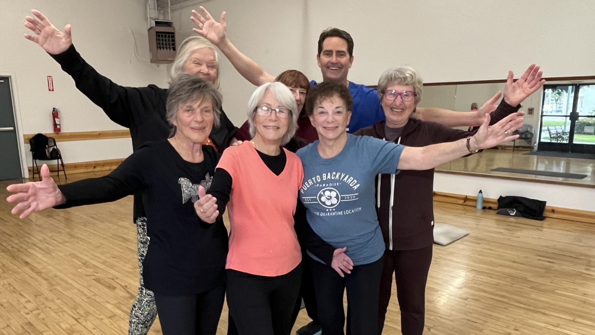 A group of octogenarian women in Carlsbad prove age isn't a barrier by keeping fit through regular aerobics.