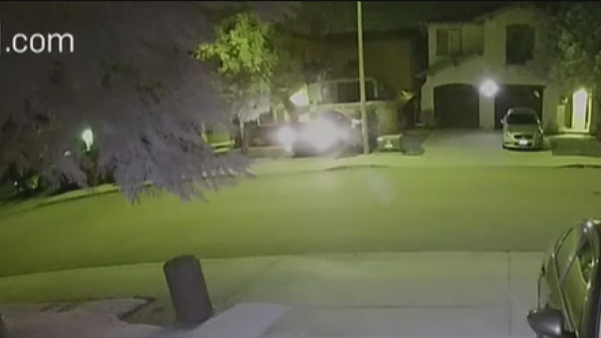 Authorities are searching for the suspects caught on camera stealing a family's minivan out of their Eastlake driveway.