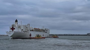 USNS Mercy departs San Diego for multinational humanitarian mission