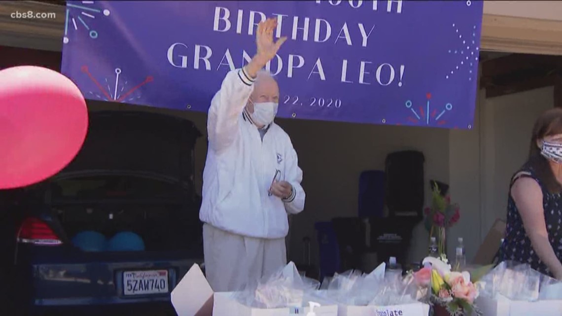 Neighbors surprise 100-year-old Navy veteran with birthday parade