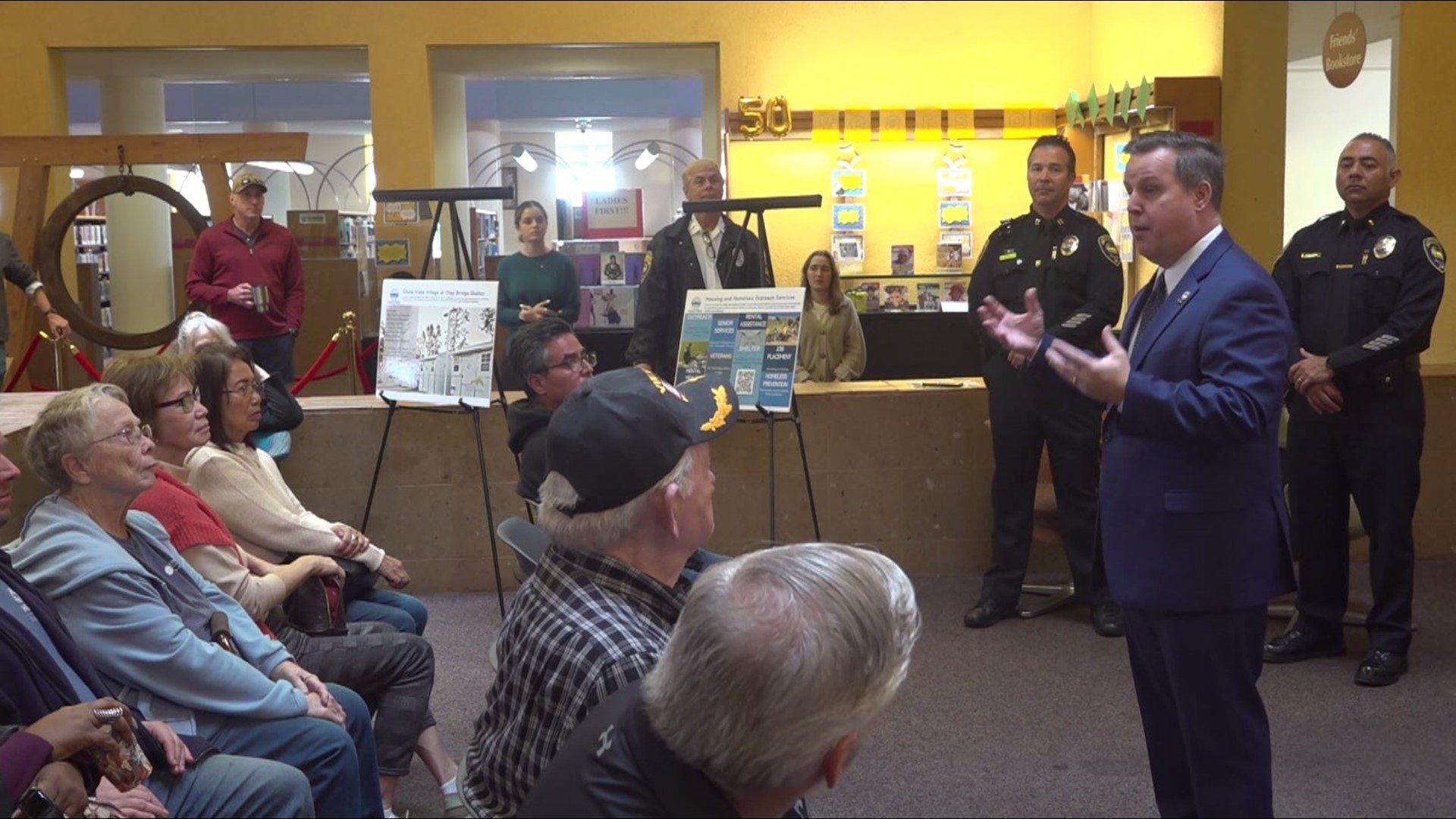 Neighbors, police and city leaders came together to have a conversation centered on homelessness in the area.
