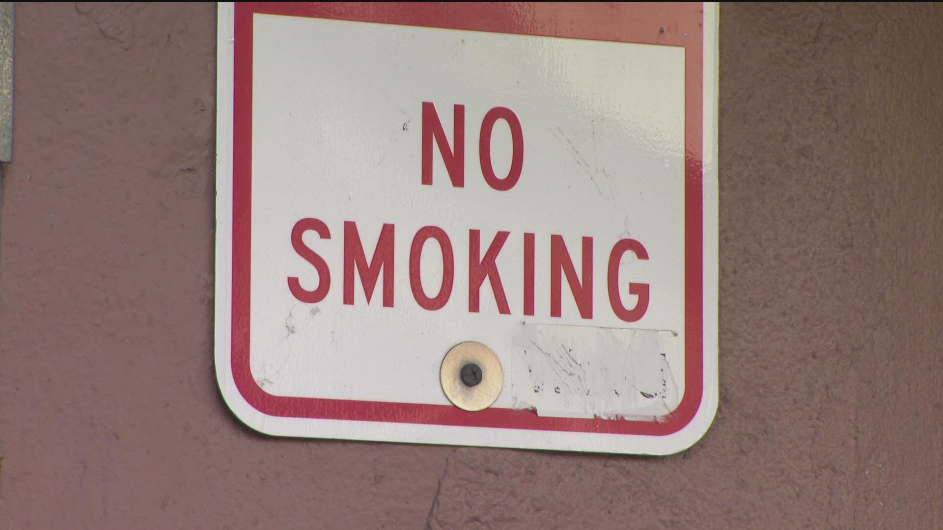 City leaders are looking into banning smoking in public places.