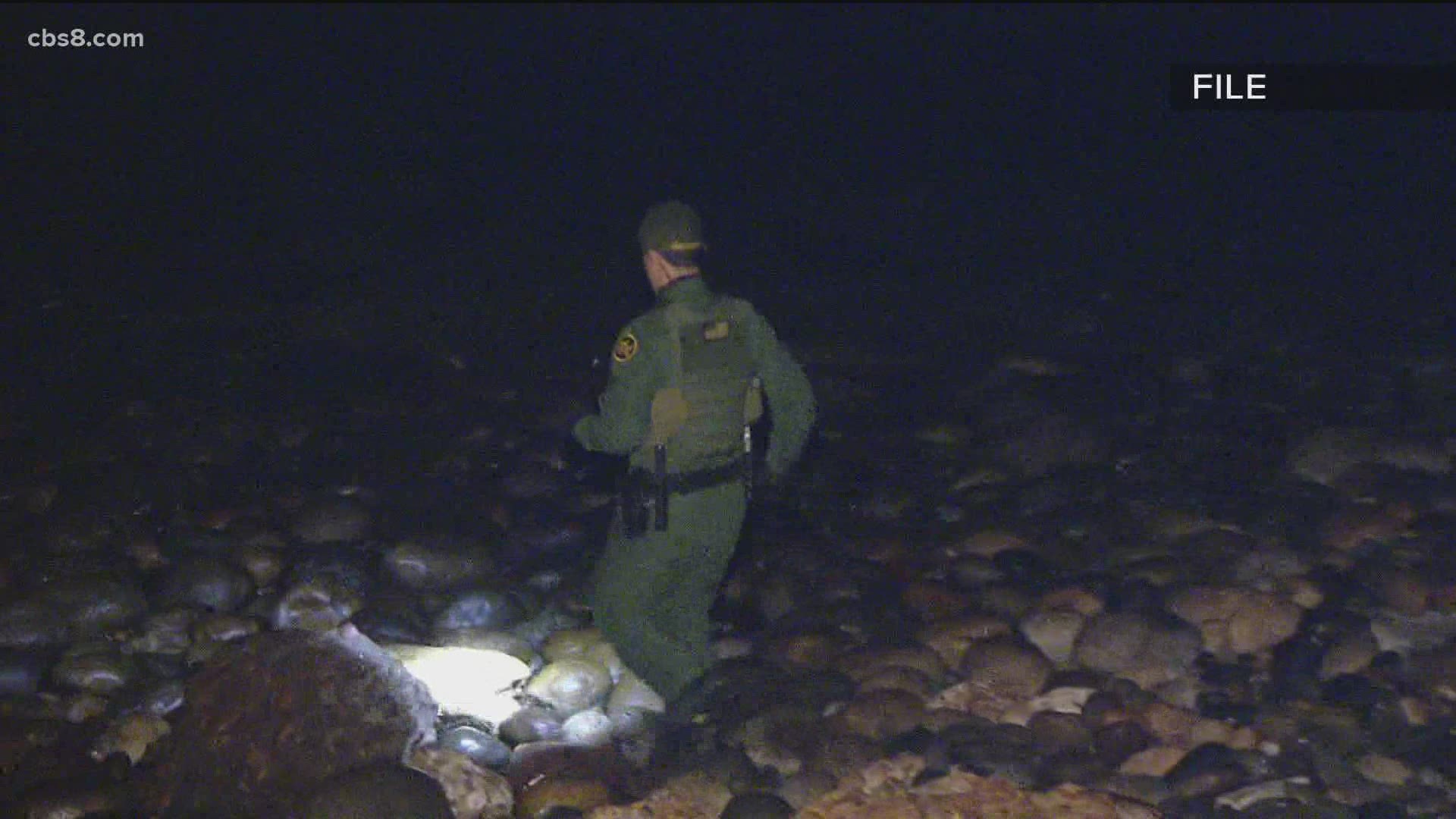The U.S. Border Patrol said they do not enter the water to detain migrants.