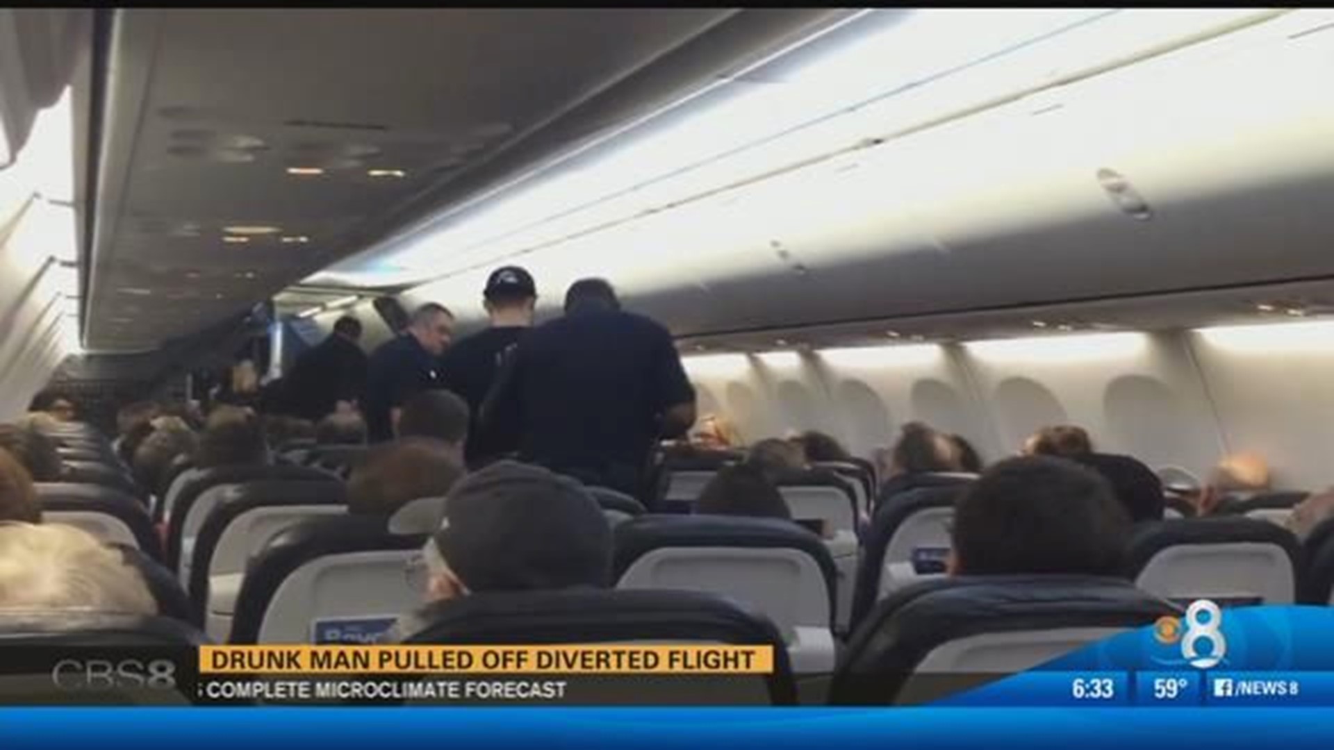 FAA Drunk passenger pulled off diverted flight threatens crew