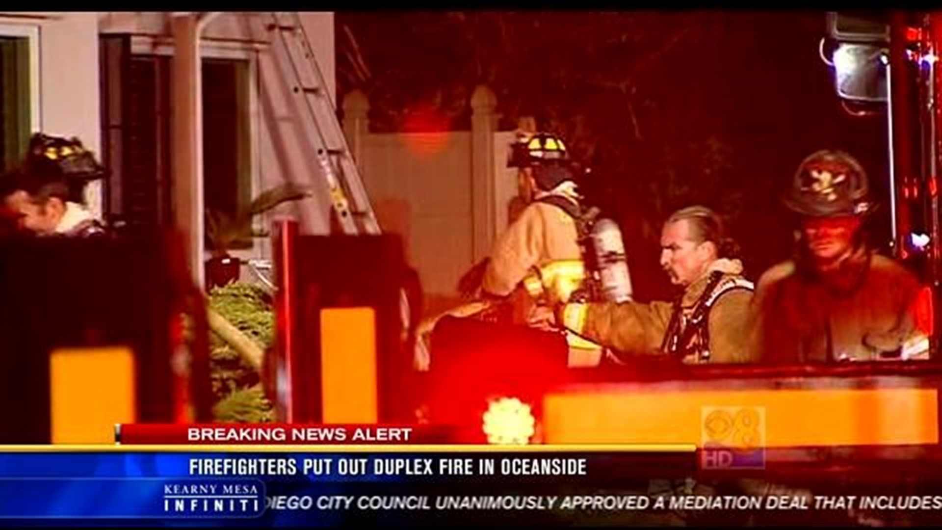 Crews put out duplex fire in Oceanside | cbs8.com