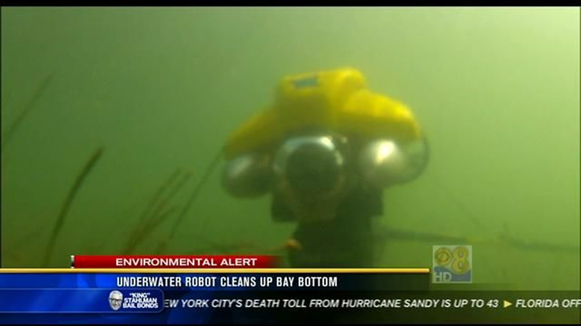 Underwater robot cleans up bay trash | cbs8.com