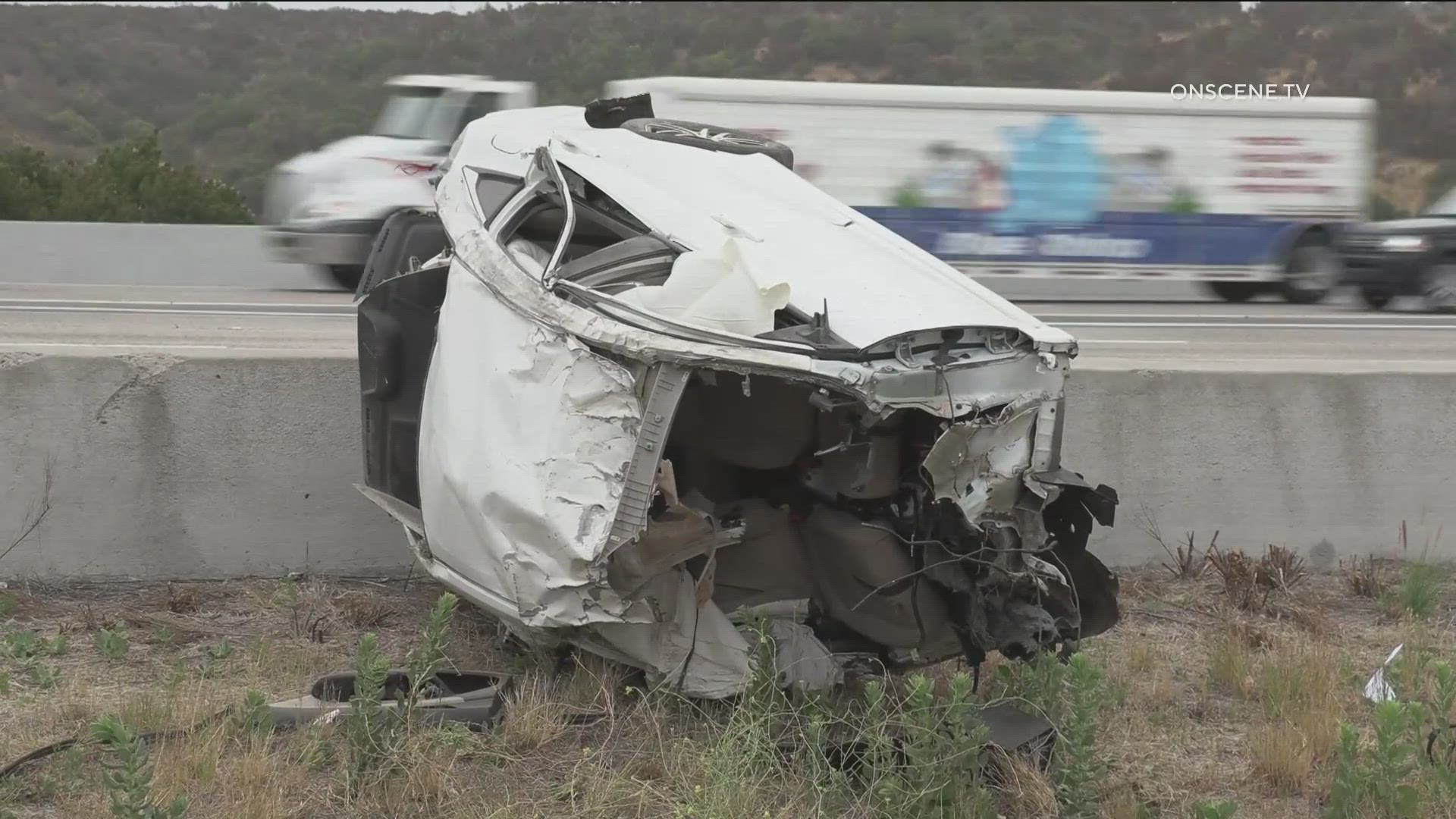 28-year-old man killed after crashing on Interstate 15 in Miramar.