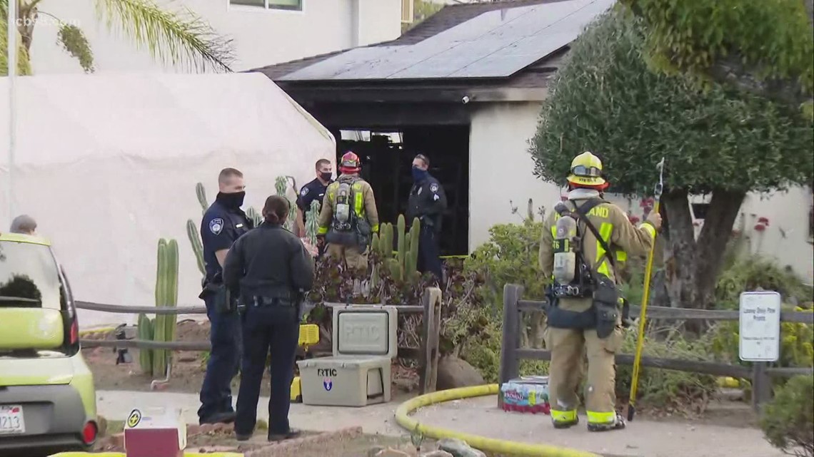 Garage fire at El Cajon home displaces 3, kills dozens of reptiles and