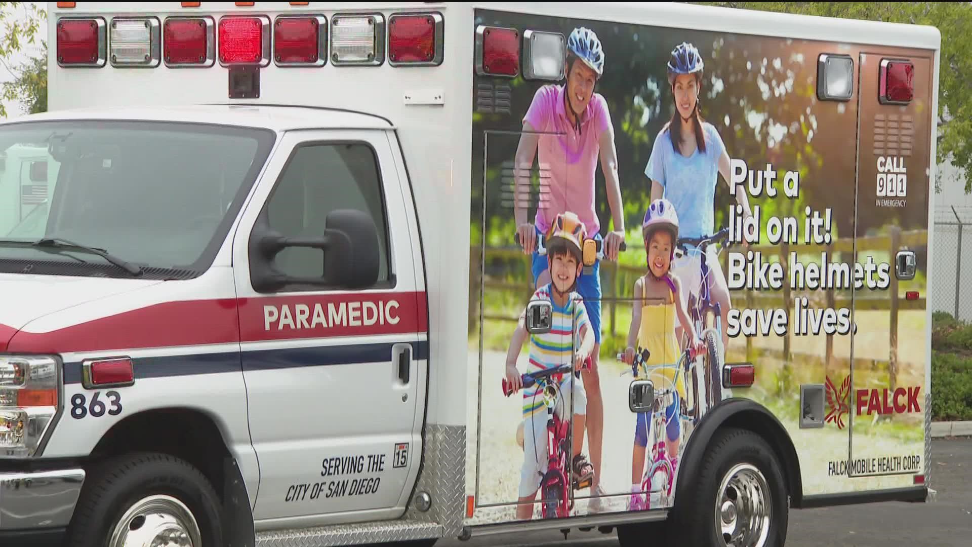The four "Rolling Billboard Public Service Announcement (PSA) ambulances will be strategically placed around San Diego in four different zones.
