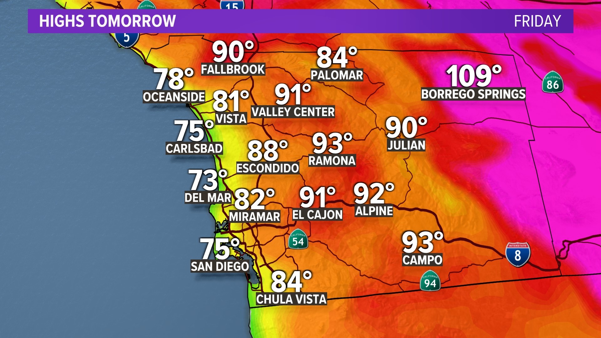 Where is the tsunami going to hit california
