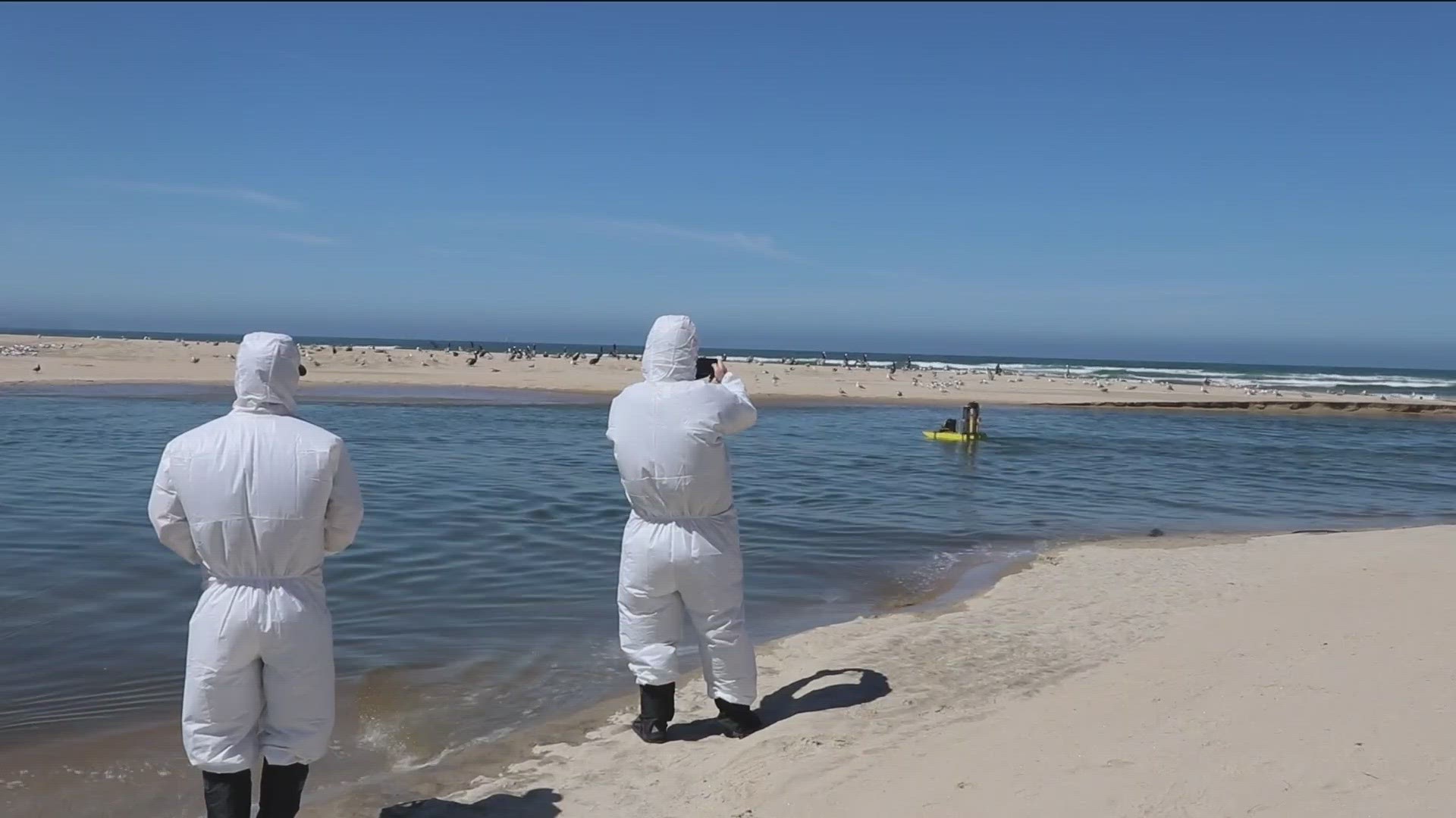 For the first time, an ROV or Remotely Operated Vehicle is testing the water clarity at the Tijuana River outlet in Imperial Beach.