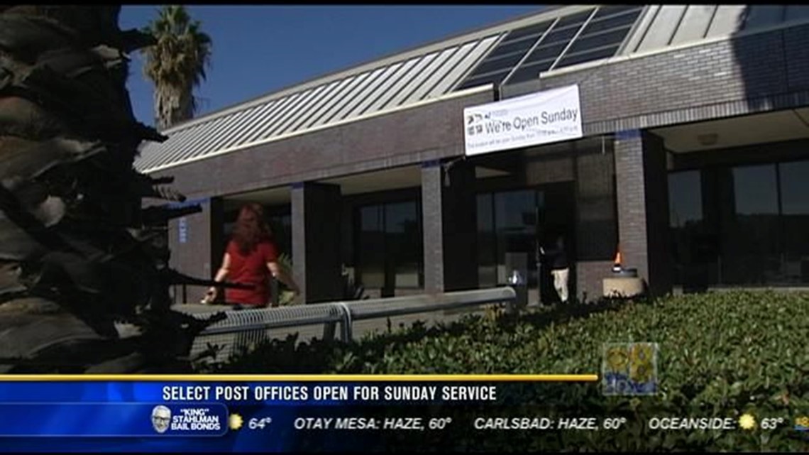 Select SD County post offices open Sundays
