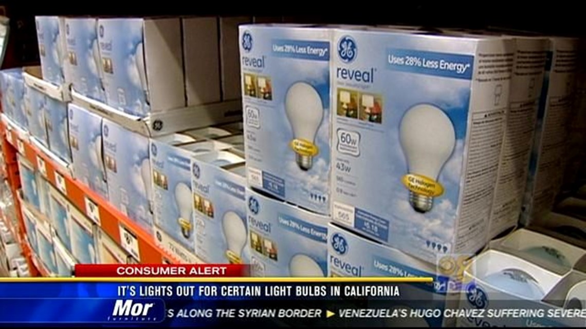 It's lights out for certain light bulbs in California