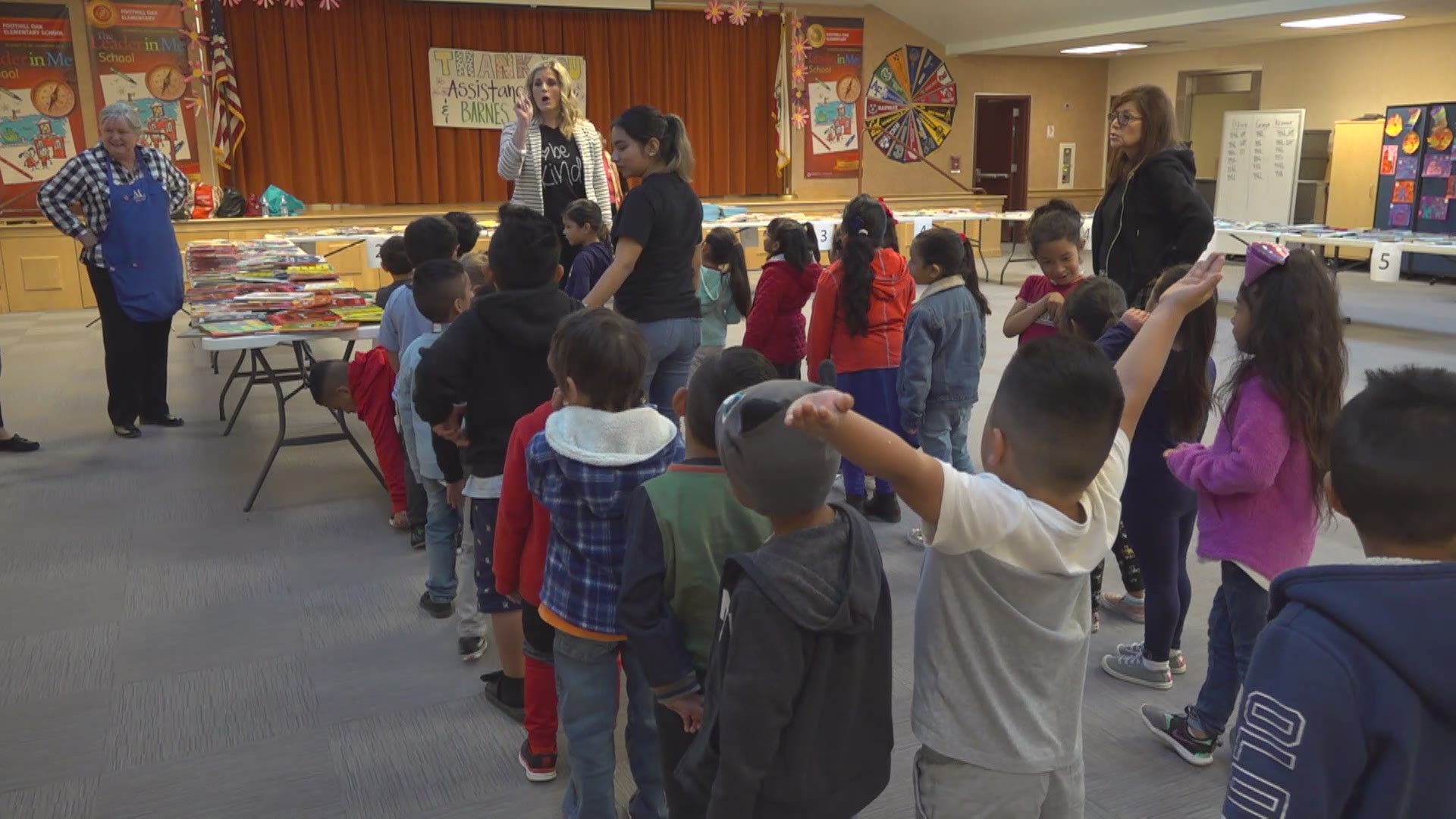 Thousand of books were donated to students by Barnes & Noble and Assistance League of North Coast.