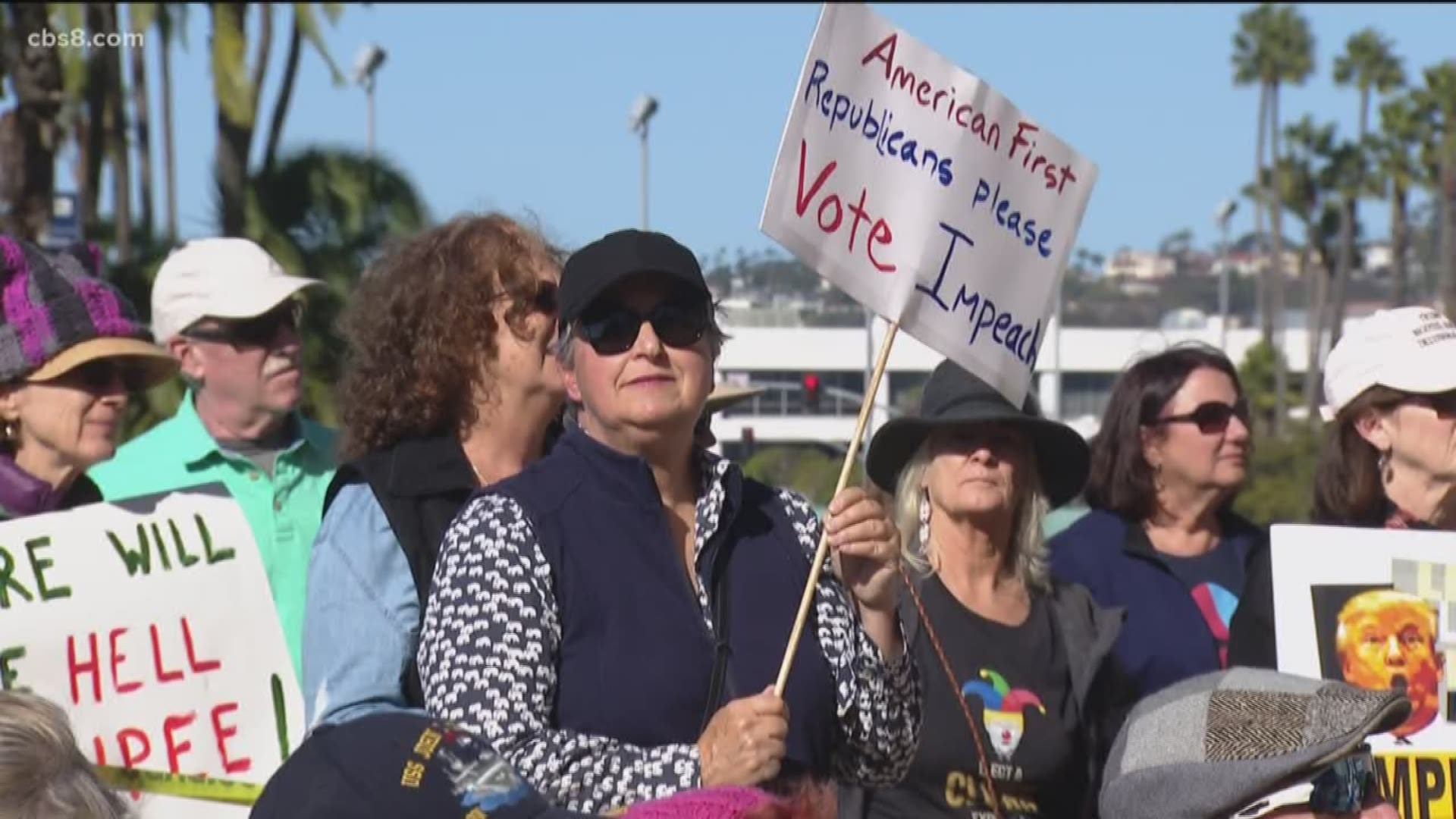 The "Nobody is Above the Law" rallies will come the night before the expected vote in the House.