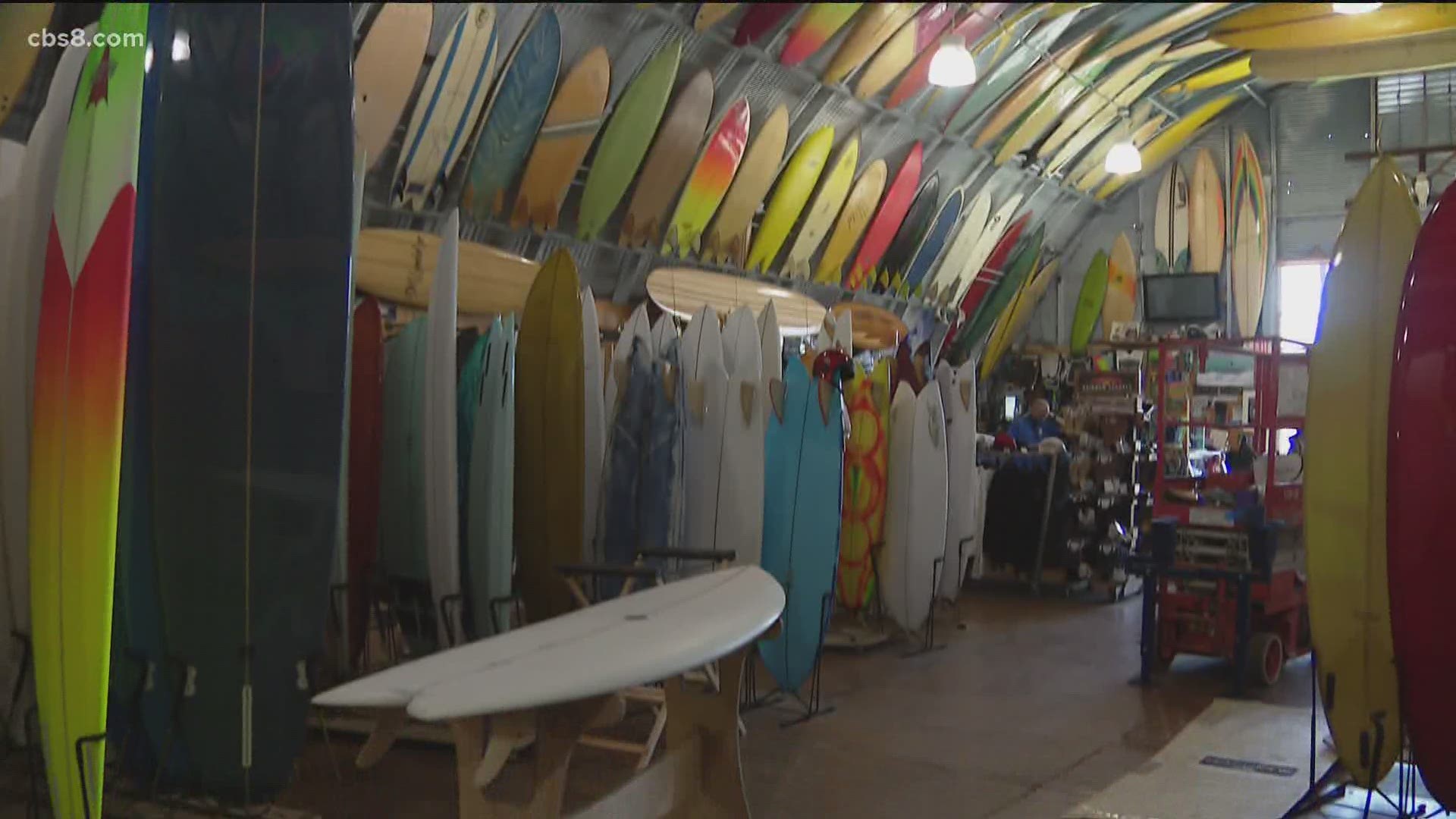 Surf shops like other San Diego small businesses have been hit hard not only by the coronavirus economic impact, but also due to stay-at-home orders.