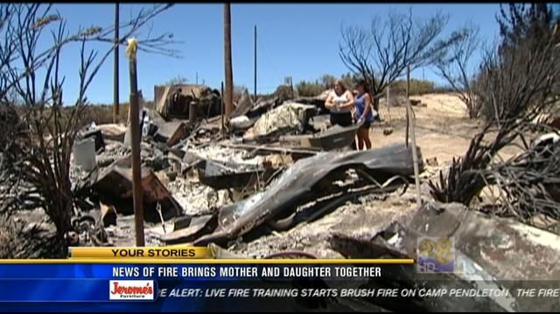 News of fire brings mother and daughter together | cbs8.com