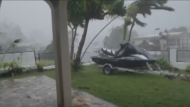 Typhoon Mawar batters Guam, tearing through with 150 mph winds causing widespread damage