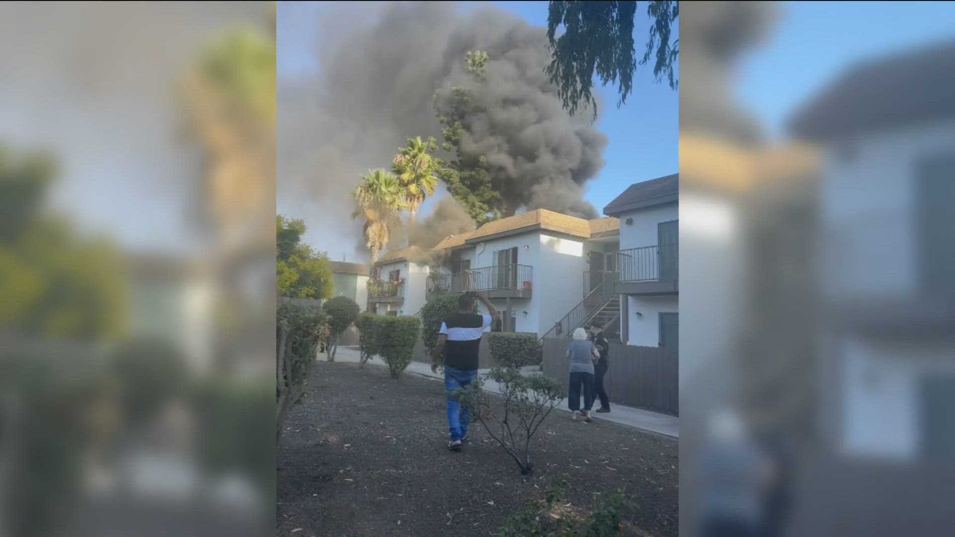 Four homes were completely torched, eight others were damaged. One person was sent to the hospital for smoke inhalation.