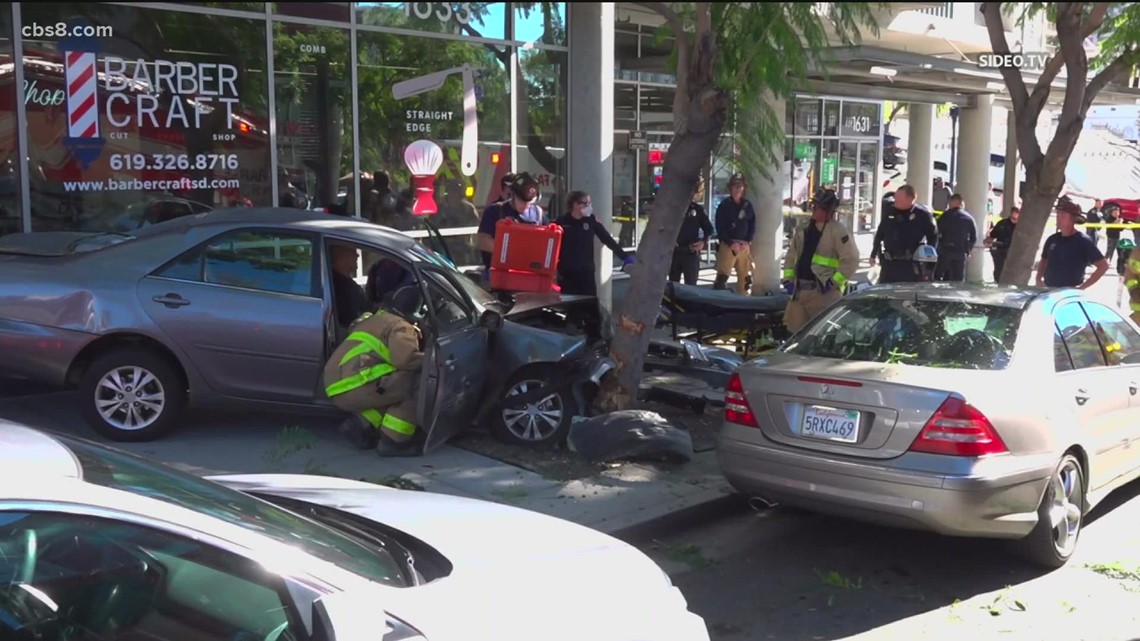 Three pedestrians struck by vehicle in downtown San Diego | cbs8.com