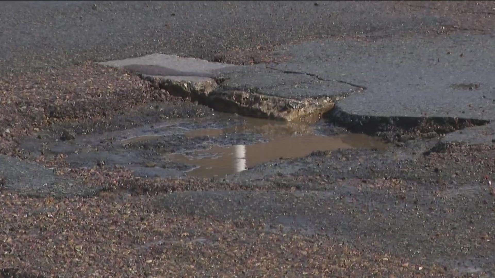 The city says it has repaired 14,000 potholes since the start of the year.