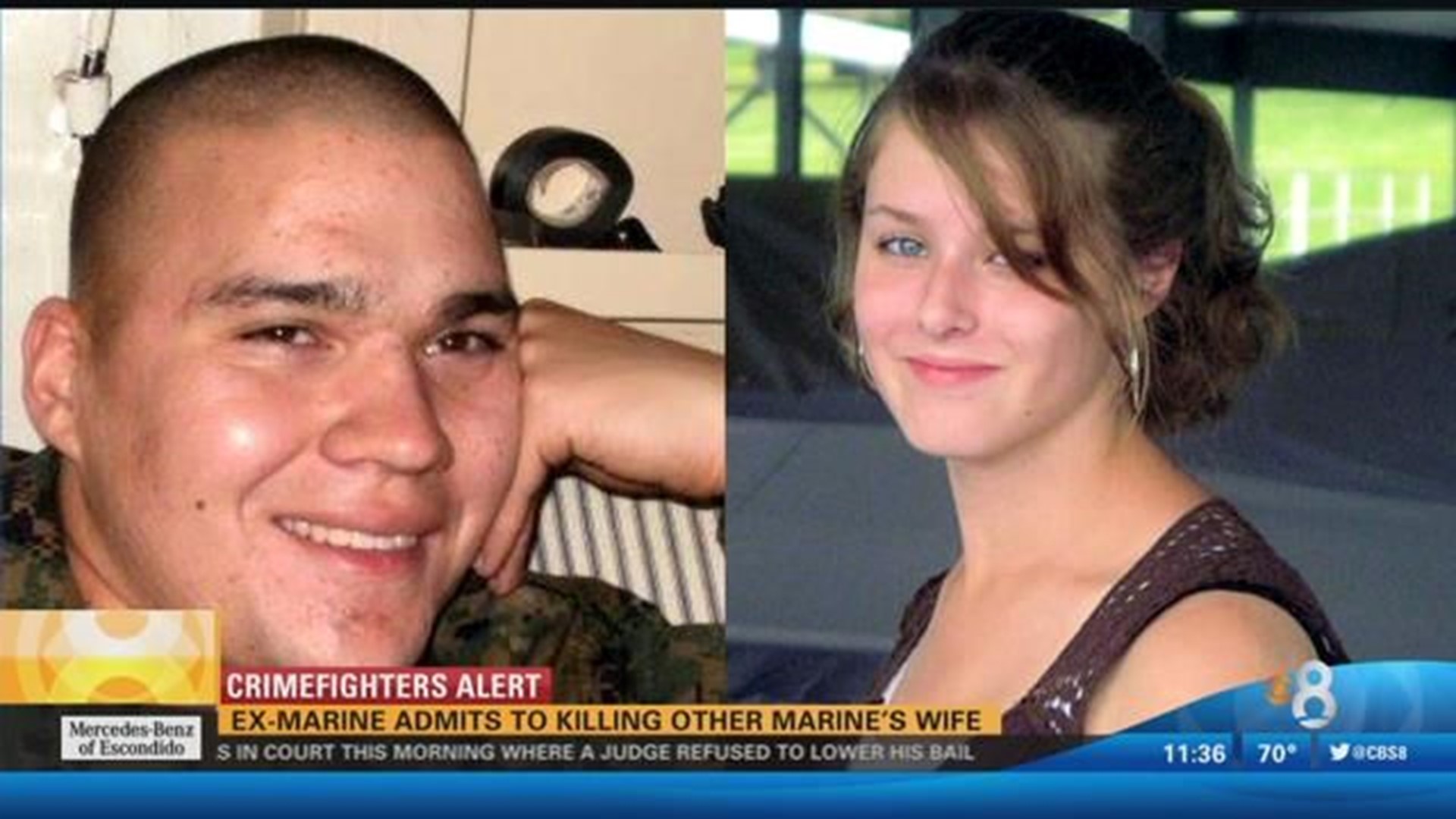 Ex-Marine admits in court to killing other Marine's wife 