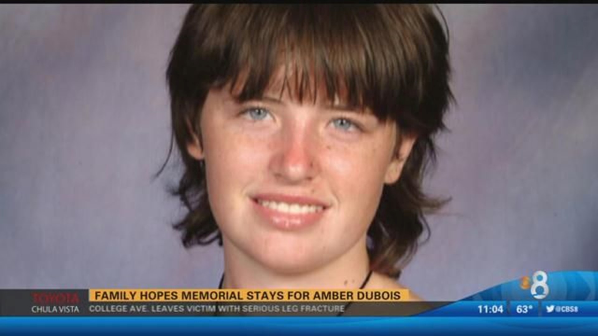 Amber Dubois' family hopes her memorial is not taken down