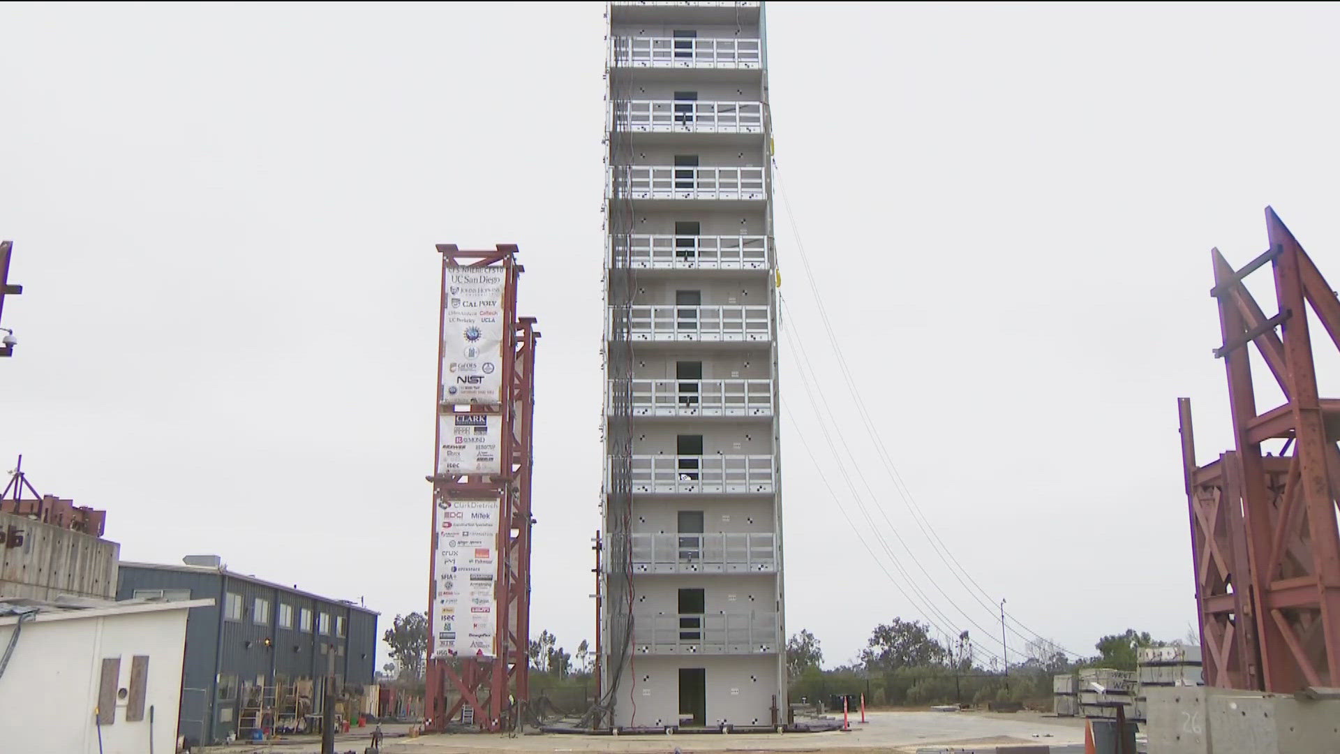 UC San Diego researchers are running an earthquake test. This team is testing out a 10-story building in two simulations, using California earthquakes as reference.