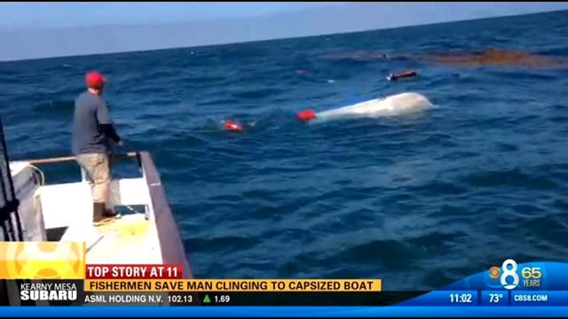 Fishermen Save Man Clinging To Capsized Boat | Cbs8.com