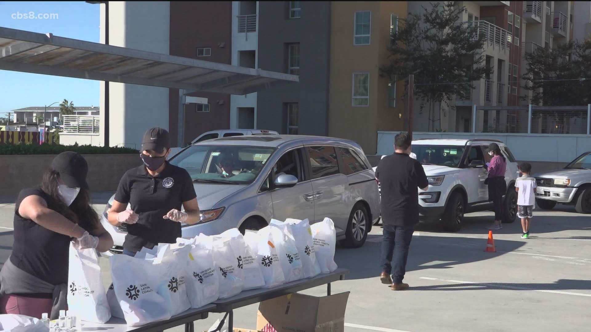 The kits which consisted of face masks, wipes, sanitizer, a thermometer and information material.