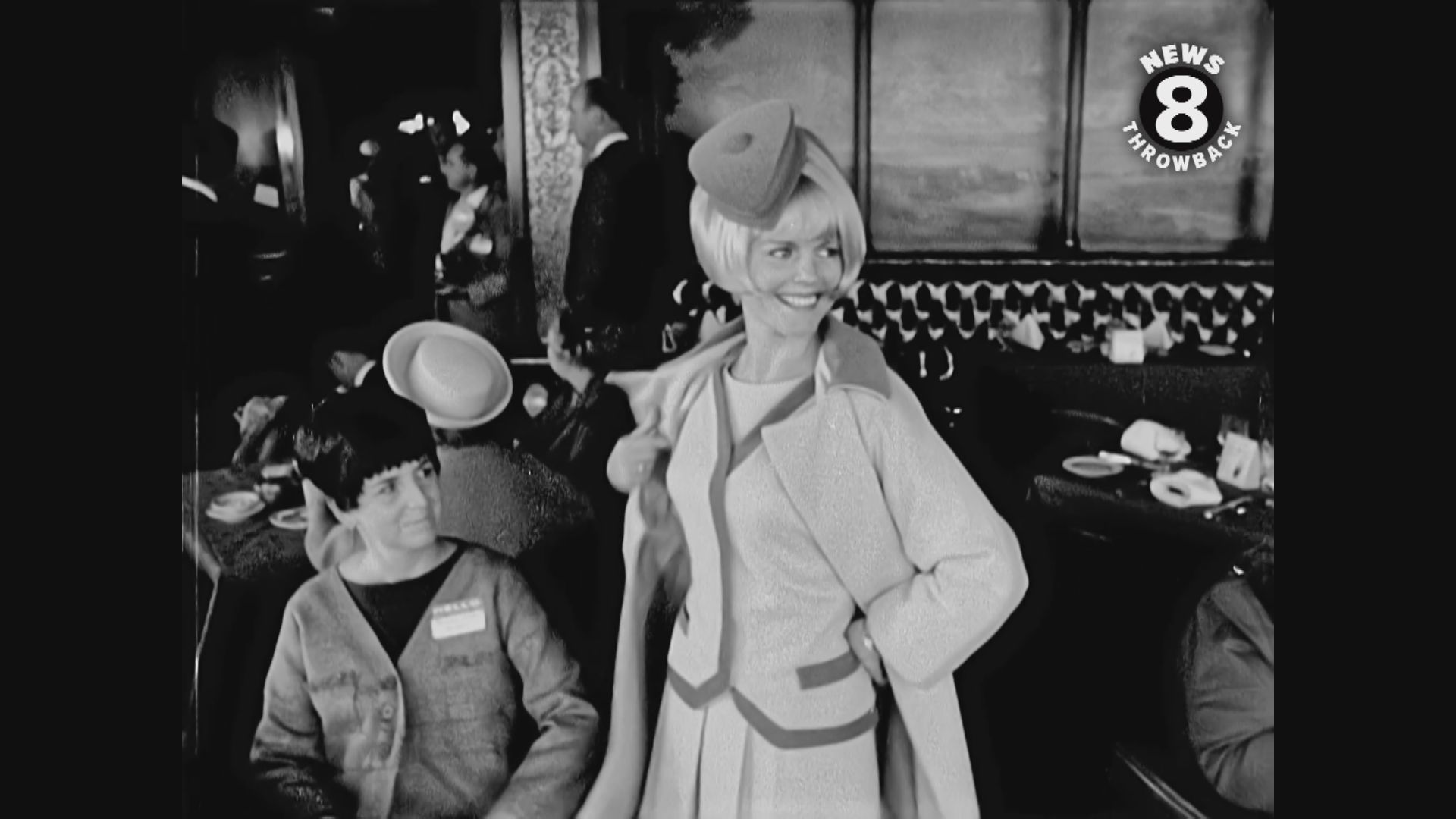 PSA put on a fashion parade at Mister A's featuring stewardess uniforms like the 1956 summer outfit and the 1966 version.