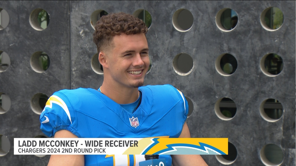 Chargers 2nd round draft pick wide receiver Ladd McConkey talks about ...