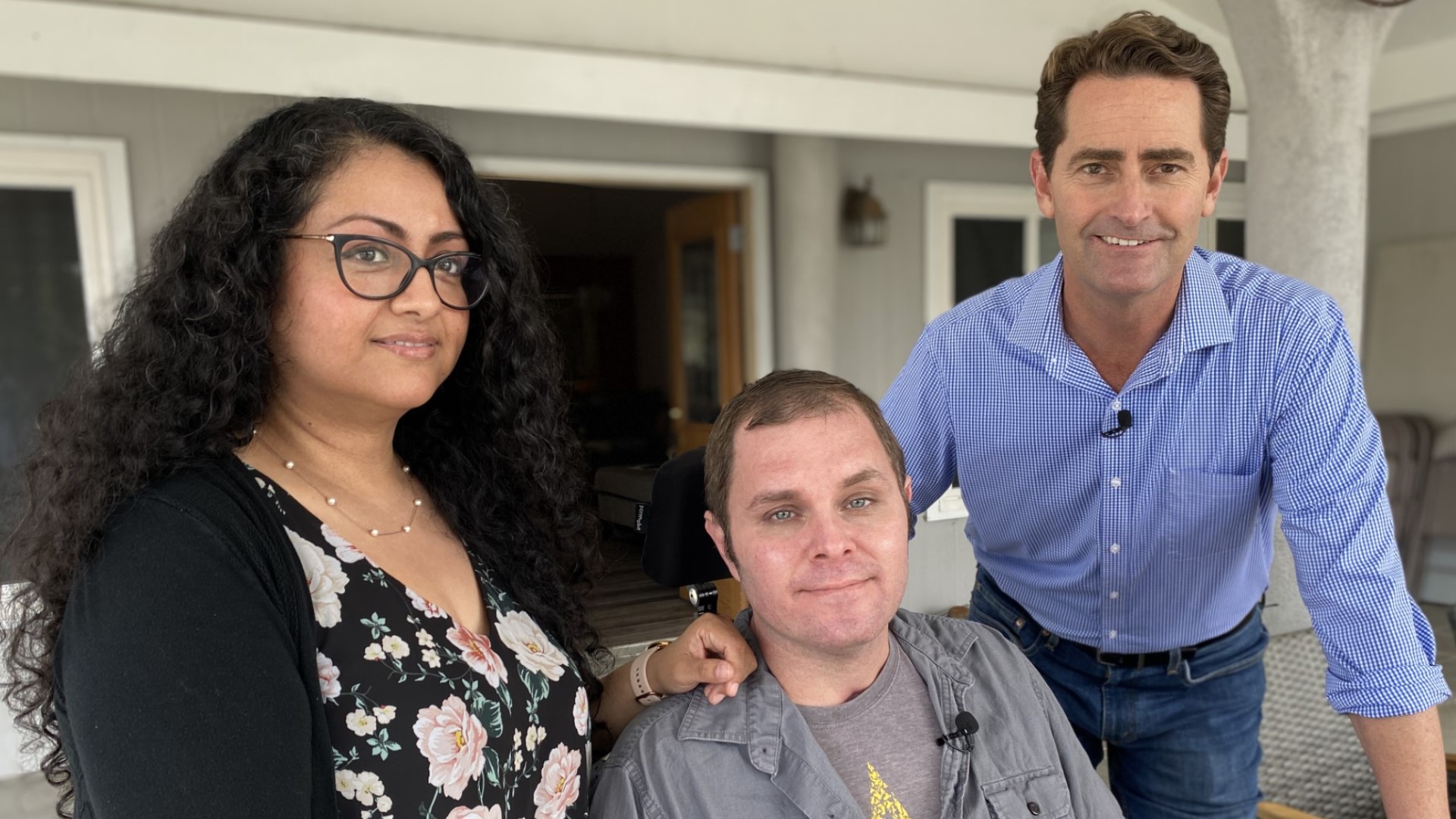 Jarrod Hahn was stuck at home following a brain stem stroke until generous viewers helped the father buy a mobility van.